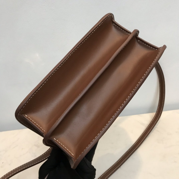 HOT SALE BURBERRY Two-tone Canvas and Leather TB Bag