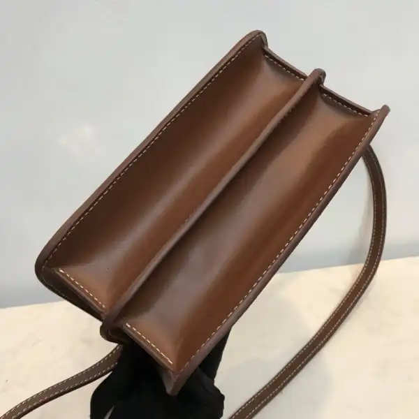 BURBERRY Two-tone Canvas and Leather TB Bag