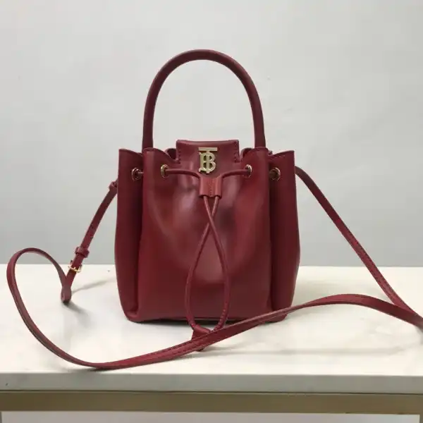 Cheap BURBERRY BMonogram Motif Leather Bucket Bag