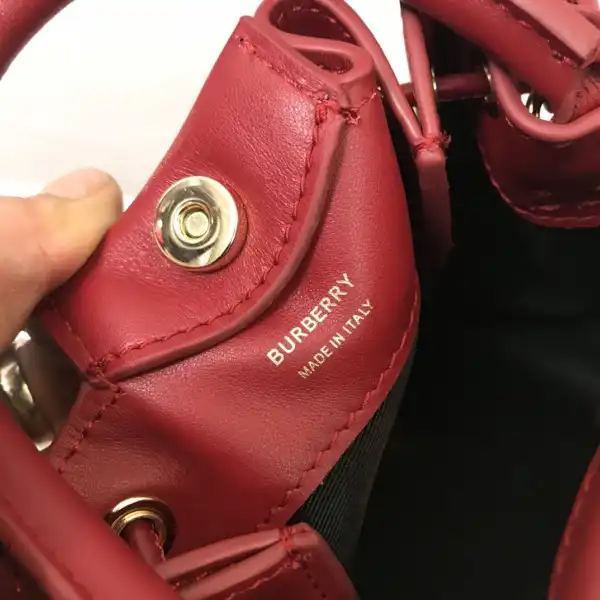 First Bag Ru BURBERRY BMonogram Motif Leather Bucket Bag