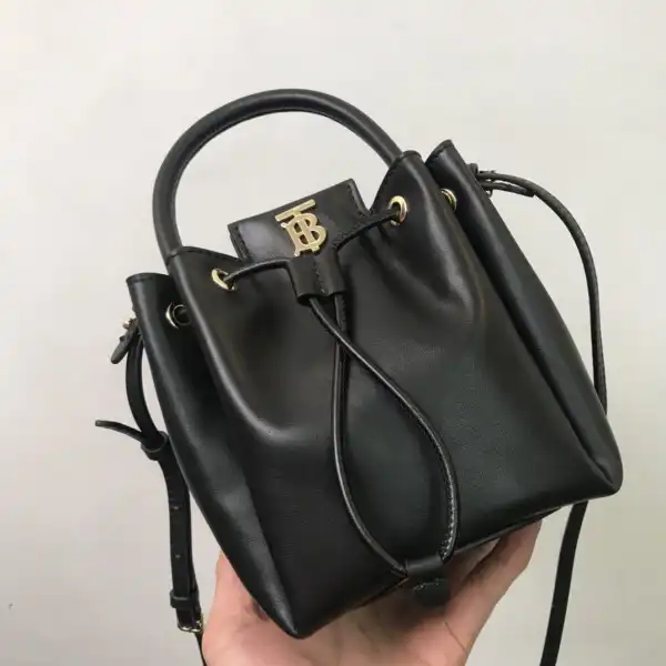 First bag ru BURBERRY BMonogram Motif Leather Bucket Bag