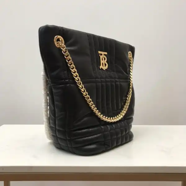 BURBERRY Small Quilted Lambskin Lola Bucket Bag