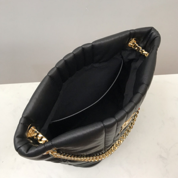 HOT SALE BURBERRY Small Quilted Lambskin Lola Bucket Bag