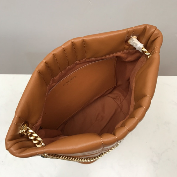 HOT SALE BURBERRY Small Quilted Lambskin Lola Bucket Bag