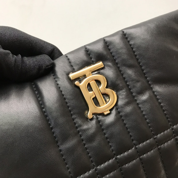 HOT SALE BURBERRY Medium Quilted Lambskin Lola Bucket Bag