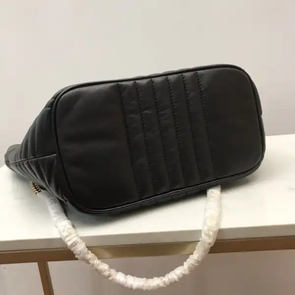 BURBERRY Medium Quilted Lambskin Lola Bucket Bag