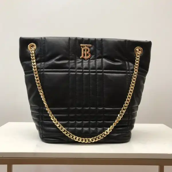 BURBERRY Medium Quilted Lambskin Lola Bucket Bag