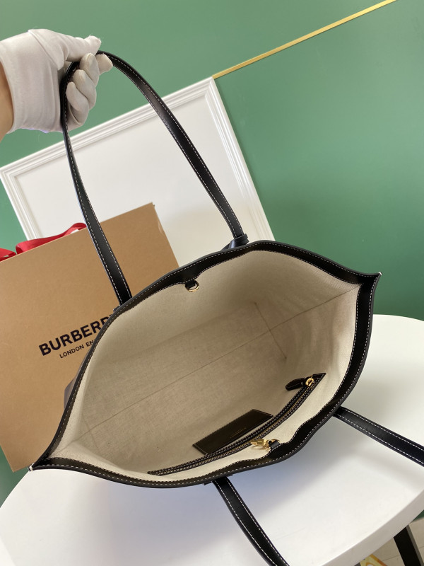 HOT SALE BURBERRY Medium Monogram Motif Leather Tote