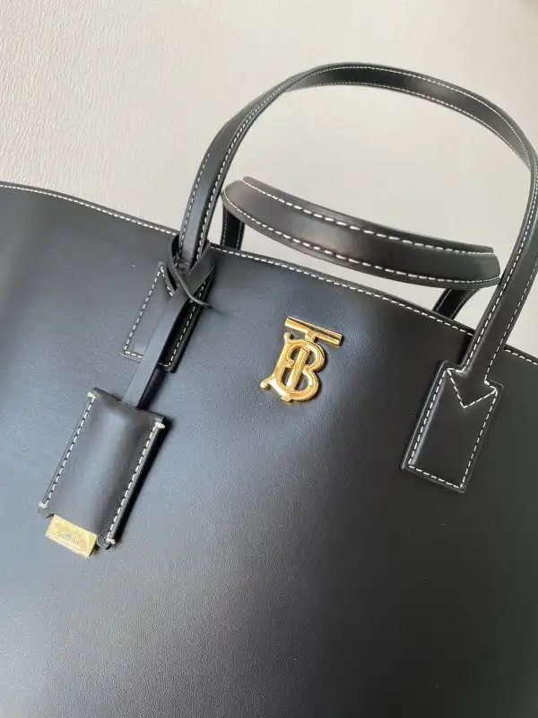 BURBERRY Medium Monogram Motif Leather Tote