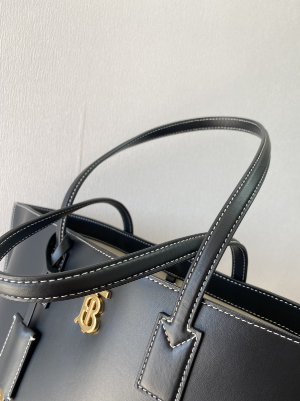 HOT SALE BURBERRY Medium Monogram Motif Leather Tote