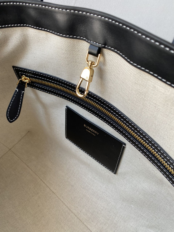 HOT SALE BURBERRY Medium Monogram Motif Leather Tote