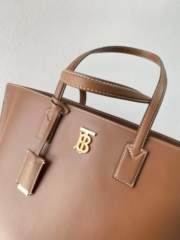 BURBERRY Medium Monogram Motif Leather Tote