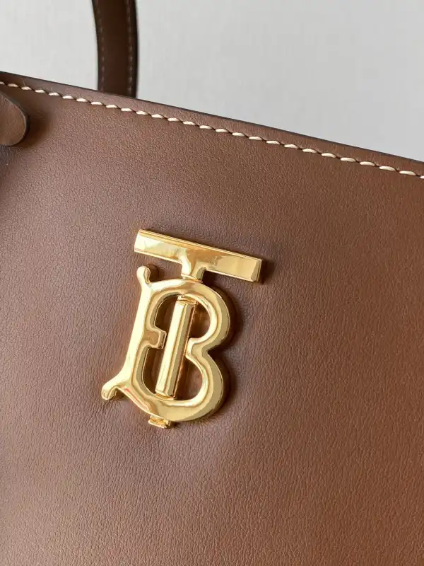 BURBERRY Medium Monogram Motif Leather Tote