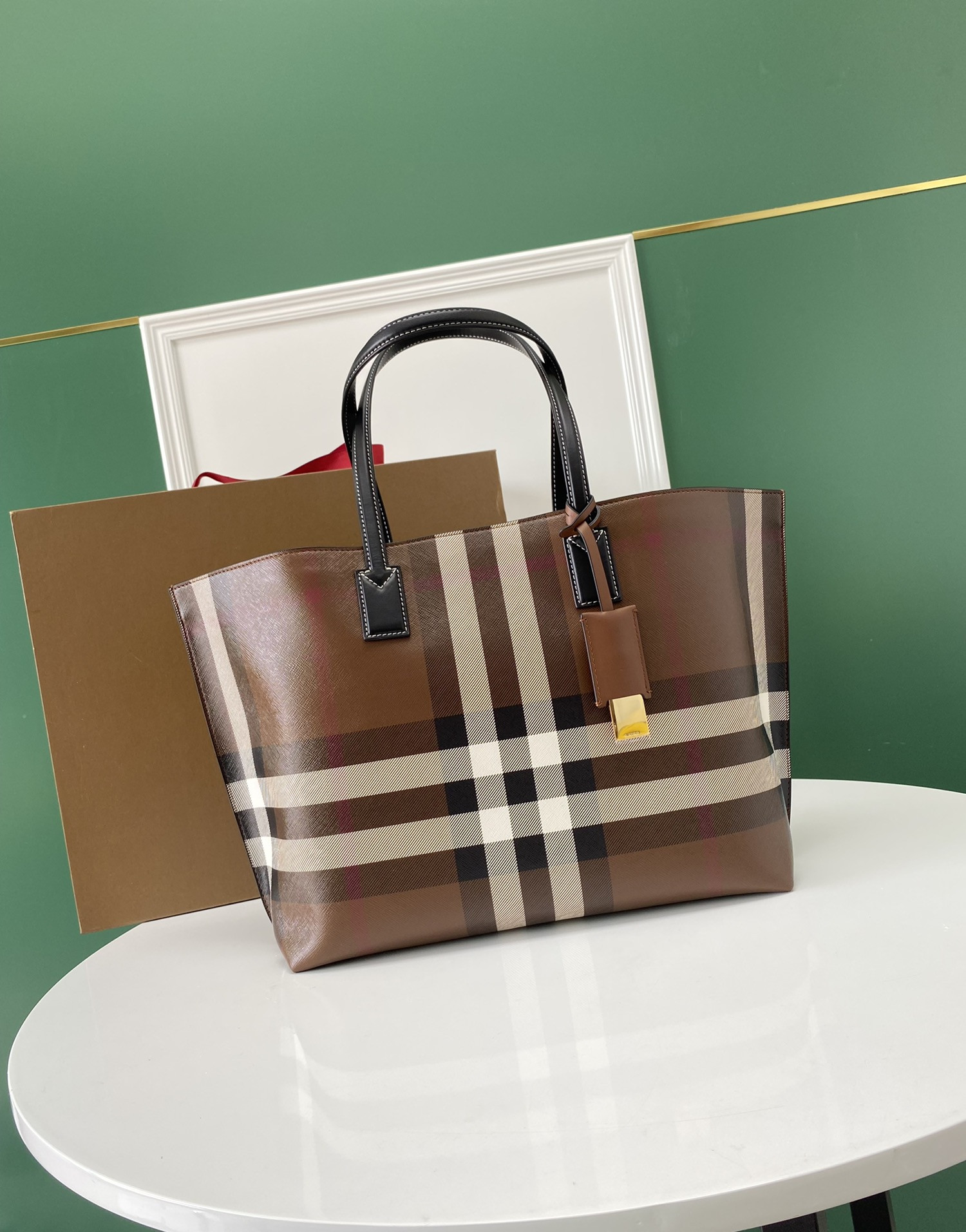 HOT SALE BURBERRY Leather Tote