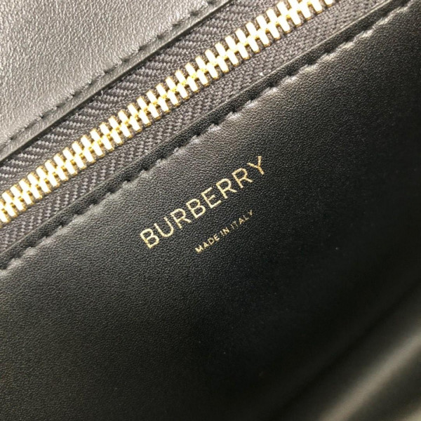 HOT SALE BURBERRY Monogram Stripe E-canvas Note Crossbody Bag