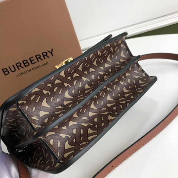 HOT SALE BURBERRY Monogram Stripe E-canvas Note Crossbody Bag