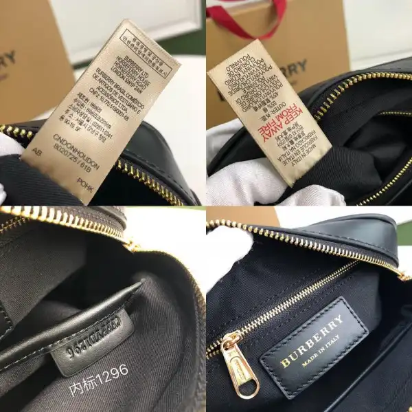 BURBERRY Medium Monogram Stripe E-canvas Camera Bag