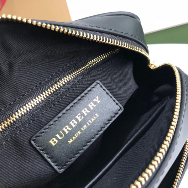 HOT SALE BURBERRY Medium Monogram Stripe E-canvas Camera Bag