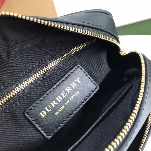 BURBERRY Medium Monogram Stripe E-canvas Camera Bag