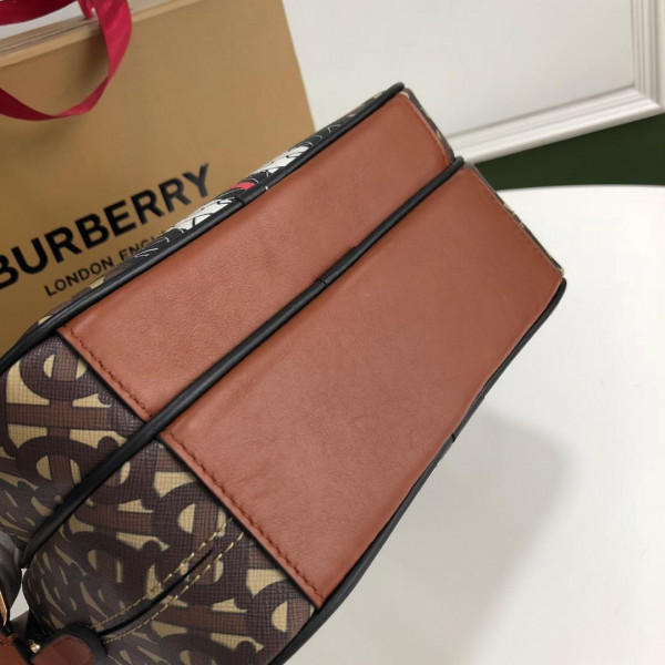 HOT SALE BURBERRY Medium Monogram Stripe E-canvas Camera Bag