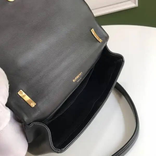 BURBERRY Small Quilted Check Lambskin Lola Bag