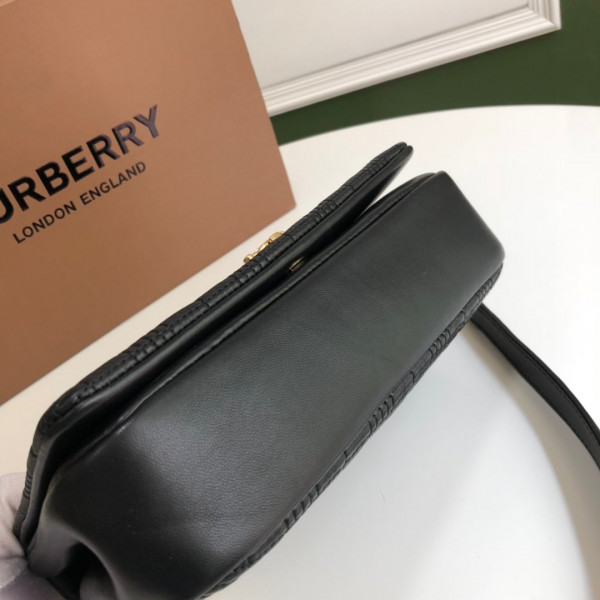 [FREE SHIPPING] BURBERRY Small Quilted Check Lambskin Lola Bag