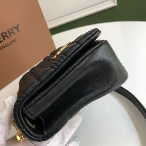 [FREE SHIPPING] BURBERRY Small Quilted Check Lambskin Lola Bag