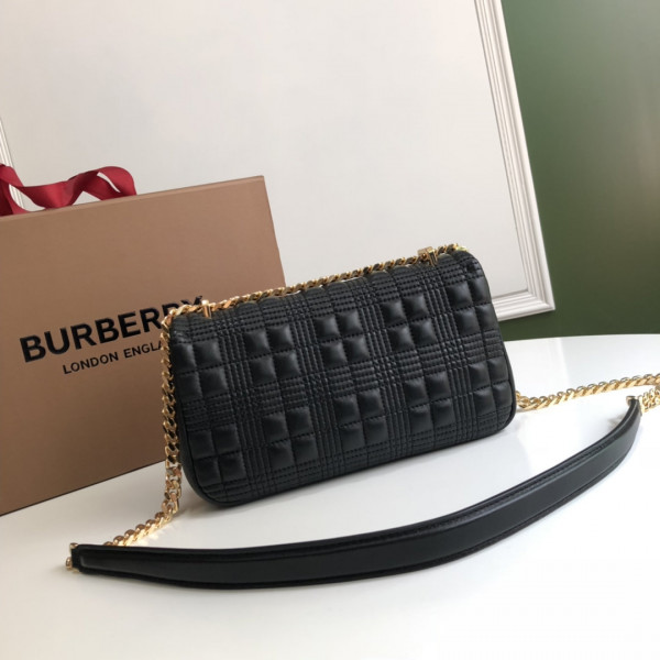 [FREE SHIPPING] BURBERRY Small Quilted Check Lambskin Lola Bag