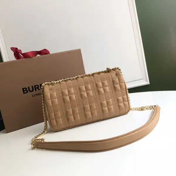 BURBERRY Small Quilted Check Lambskin Lola Bag