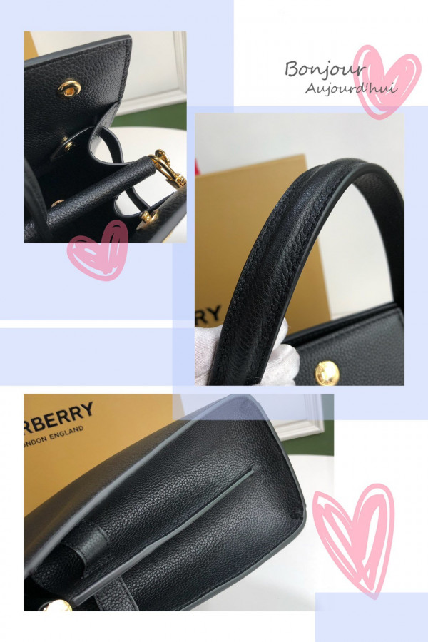 HOT SALE BURBERRY Medium Leather Title Bag