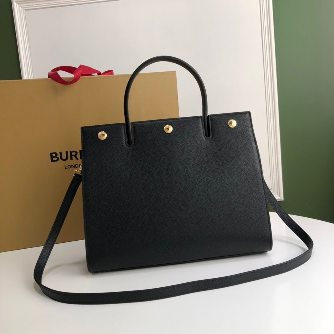 HOT SALE BURBERRY Medium Leather Title Bag