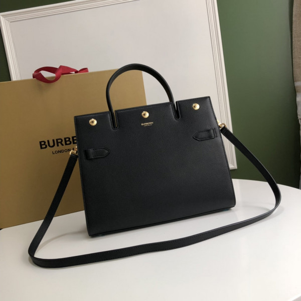 HOT SALE BURBERRY Medium Leather Title Bag