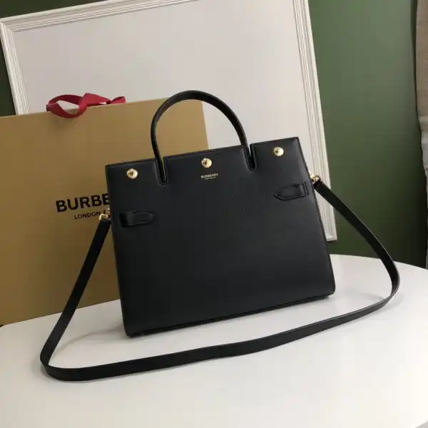 BURBERRY Medium Leather Title Bag