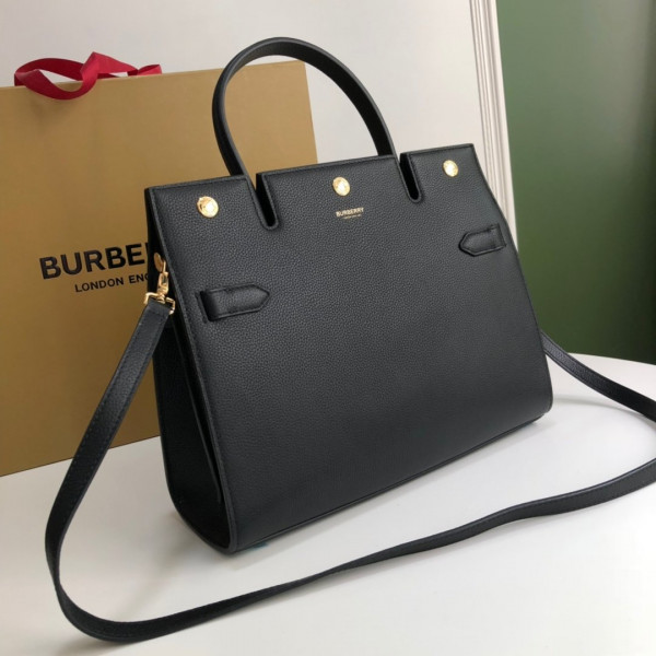 HOT SALE BURBERRY Medium Leather Title Bag