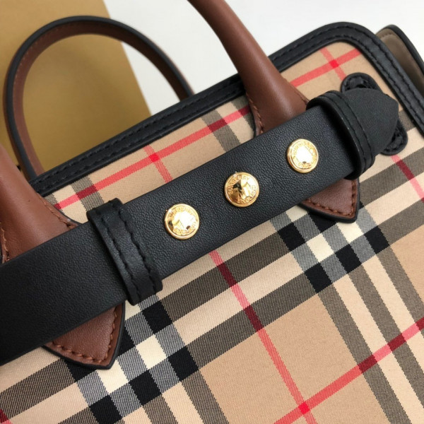 HOT SALE BURBERRY The Mini Vintage Check Triple Stud Belt Bag