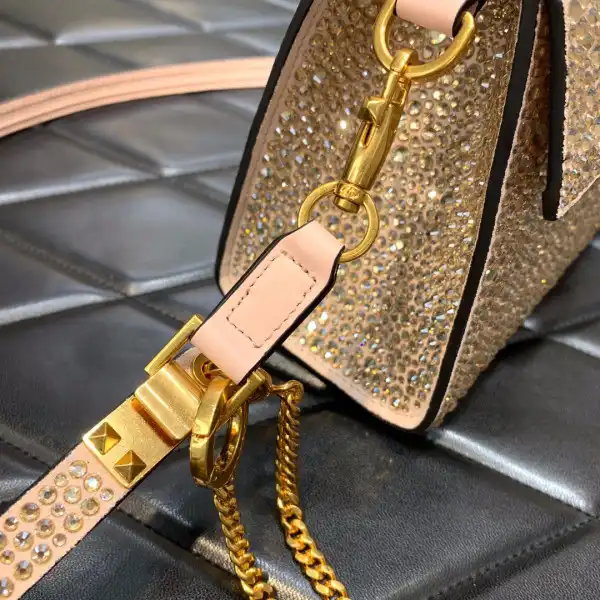 VALENTINO MINI VSLING HANDBAG WITH SPARKLING EMBROIDERY