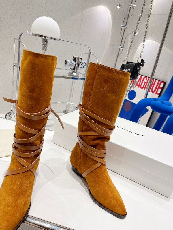 HOT SALE ISABEL MARANT Siane suede knee-high boots