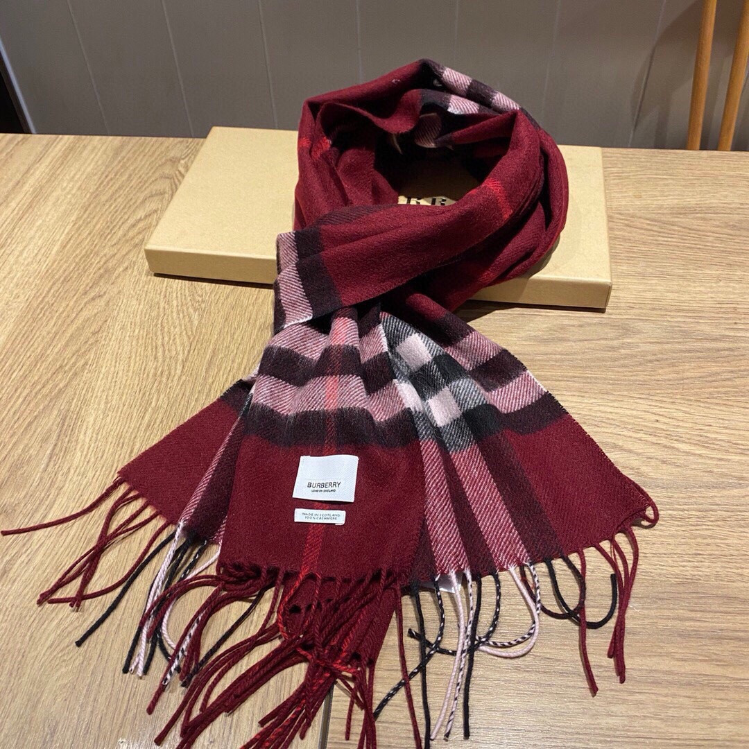 HOT SALE Burberry Check Cashmere Scarf