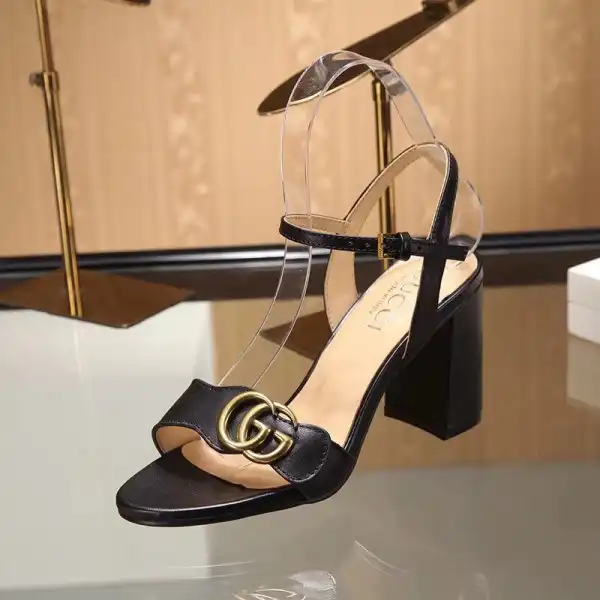 First Bag Ru GUCCI Leather mid-heel sandal