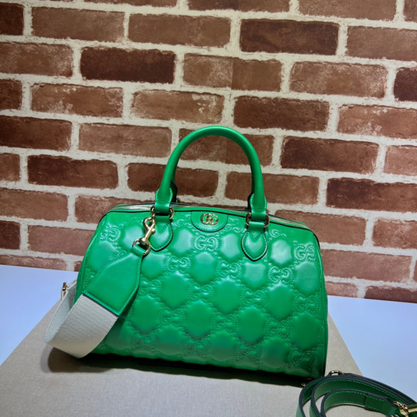 HOT SALE GUCCI GG matelassé leather top handle bag