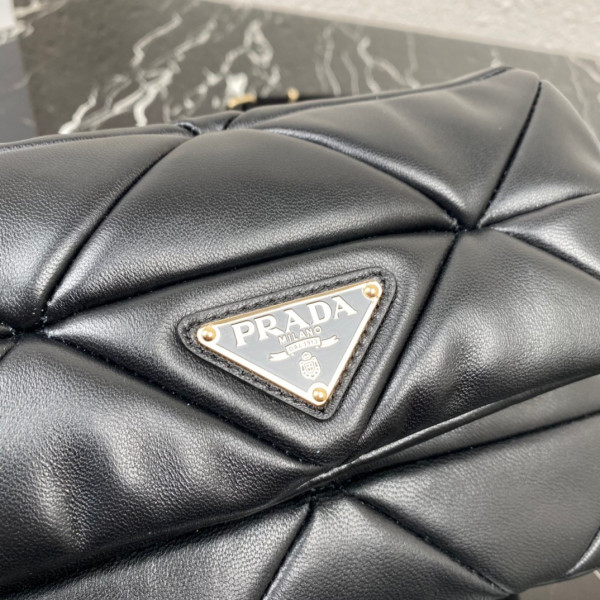 HOT SALE PRADA System nappa leather patchwork bag