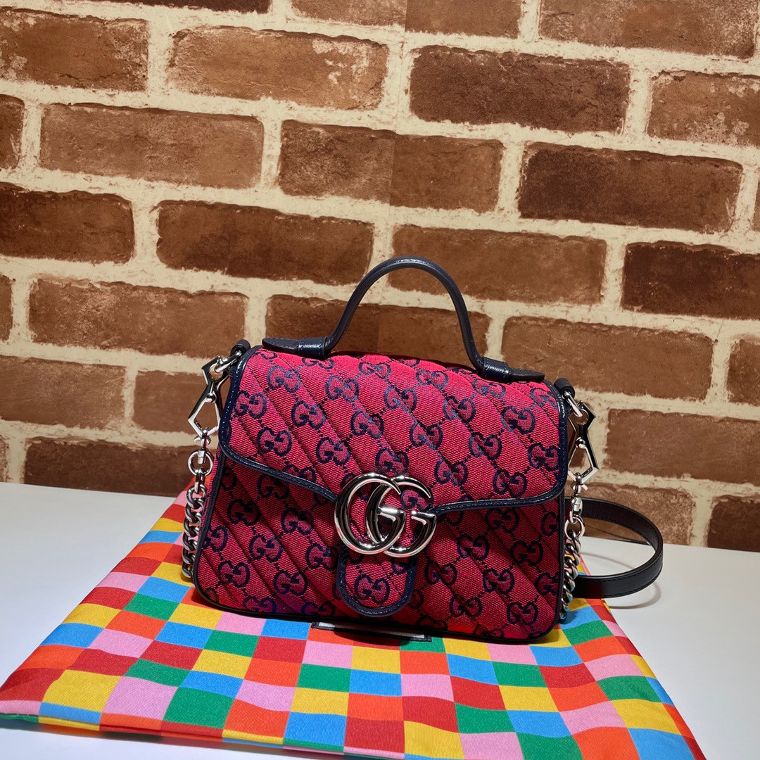 HOT SALE GUCCI GG Marmont Mini Top Handle Bag