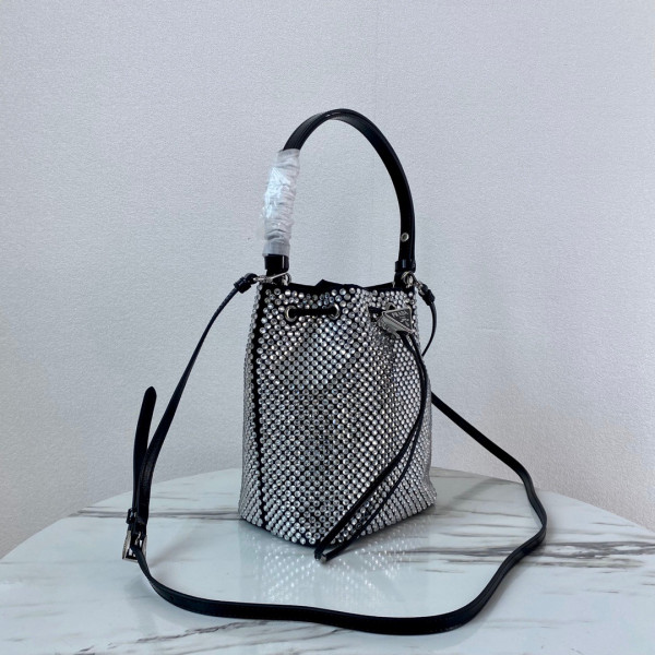 HOT SALE PRADA Satin mini-bag with crystals