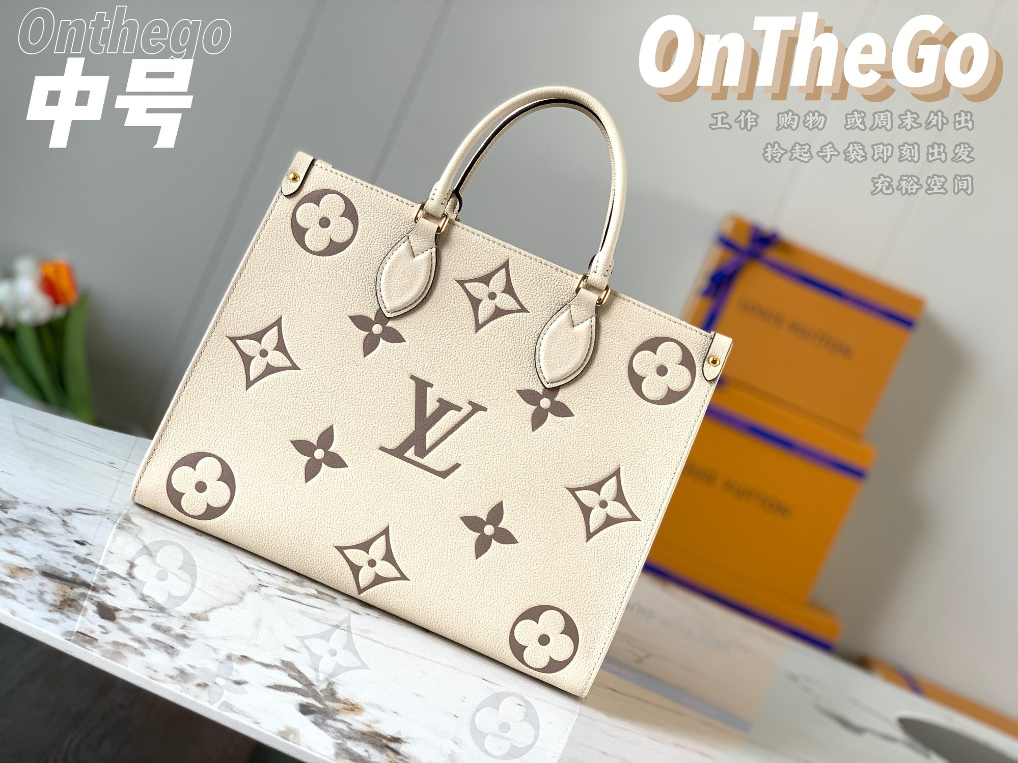 [FREE SHIPPING] LOUIS VUITTON ONTHEGO MM