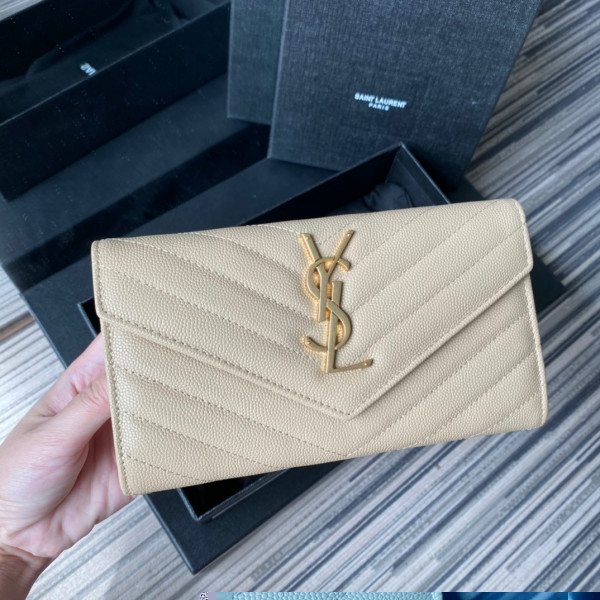 HOT SALE YSL MONOGRAM LARGE FLAP WALLET