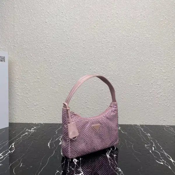 PRADA Satin mini-bag with artificial crystals