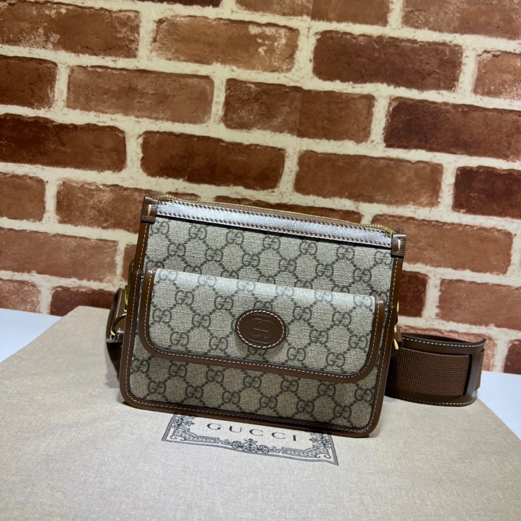 HOT SALE Gucci Messenger bag with Interlocking G