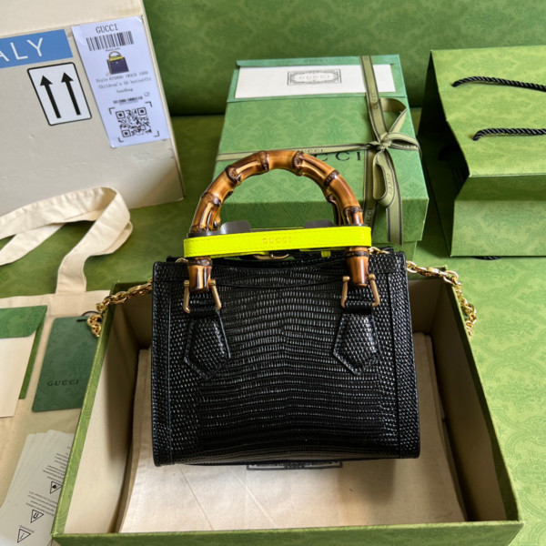 HOT SALE Gucci Diana lizard mini bag