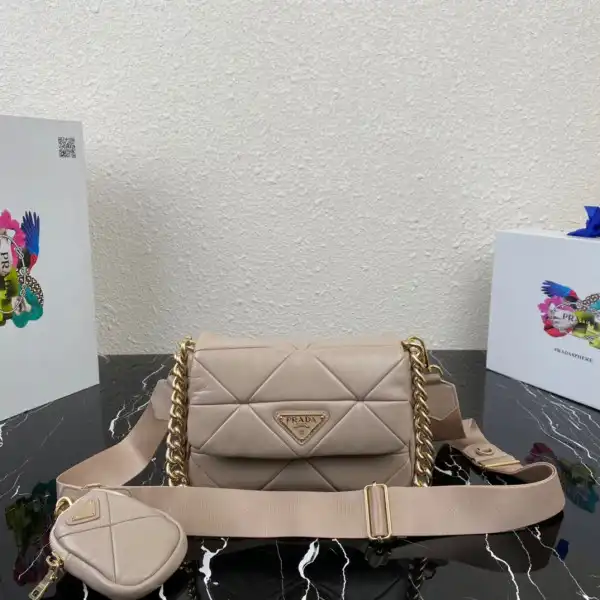 First bag ru PRADA System nappa leather patchwork bag