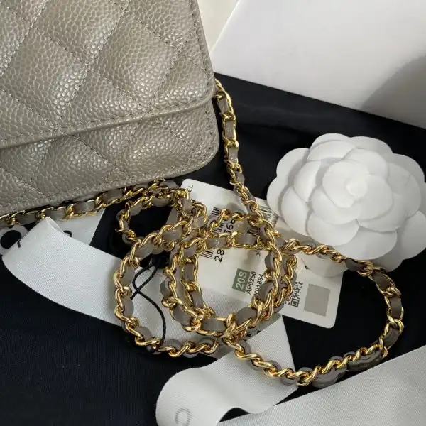 CHANEL CHAIN WALLET CAVIAR NEW EDITION